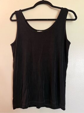 Vintage Travelers by Chico’s Black Scoop Neck Sleeveless Top Size 1